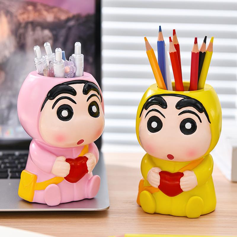 Niedlicher Bixin Crayon Shin Chan Stifthalter Serie Büro Schreibtisch Stifthalter Aufbewahrung Ornament Kreatives Erinnerungsgeschenk