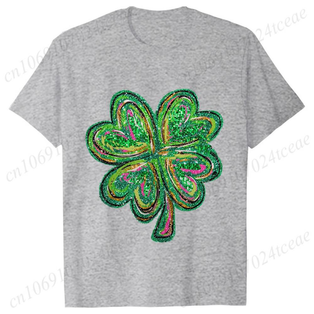 Day Shamrock Women T-Shirts Fashion Lucky Graphic Y2k Tops Hip Hop Streetwear Casual Harajuku Female Clothing