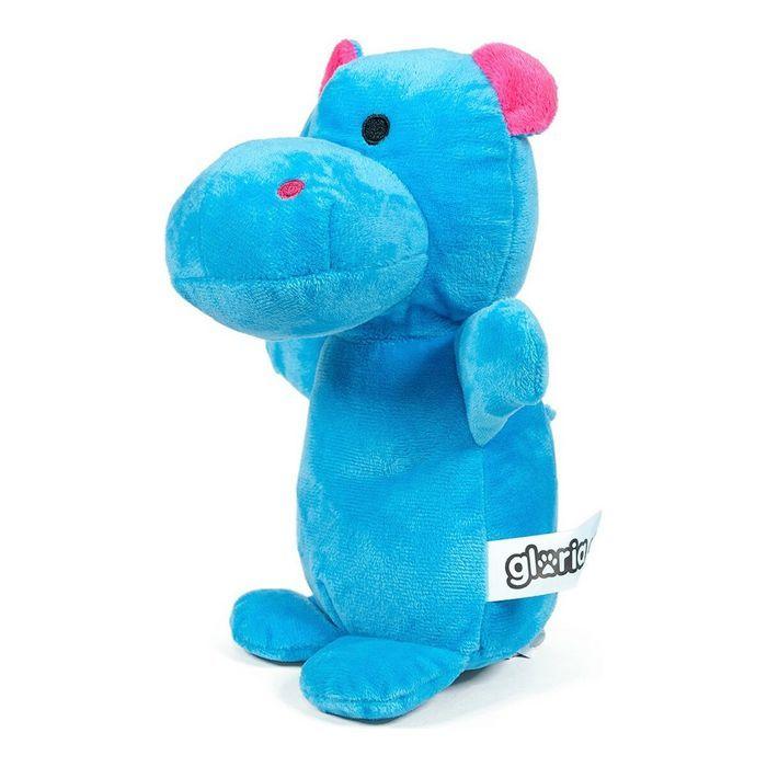 Jouet Peluche - GLORIA - Hippopotame - 20 cm - Bleu - Avec son