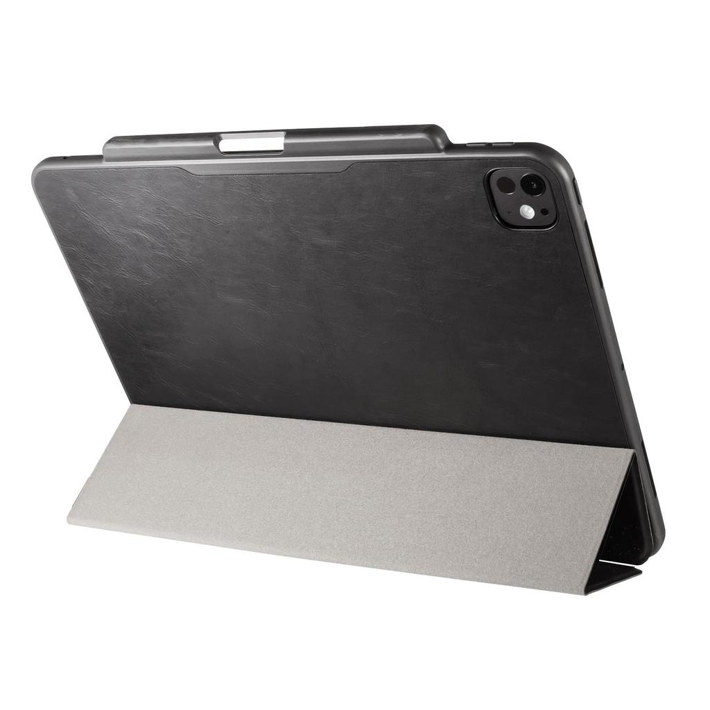 SANWA SUPPLY Hülle für iPad Pro mit Stifthaltertasche PDA-IPAD2014BK 13-Zoll (M4/2024)