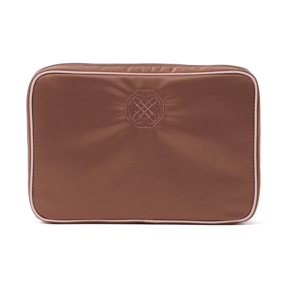 

Franc Franc Japan BicoLor Satin Hanging Pouch L Pink X Brown