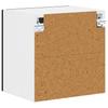 Wall Mounted Glass Cabinet LUCCA Black 40 X 31 X 40 Cm Particleboard