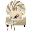 Cover For A Sofa Bed, Single-Seater Sofa, Cream Jacquard