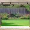 1pc Green Grass and Bushes Garden Scene Photography Backdrop Fabric for Bridal Shower, Wedding, Birthday and Party