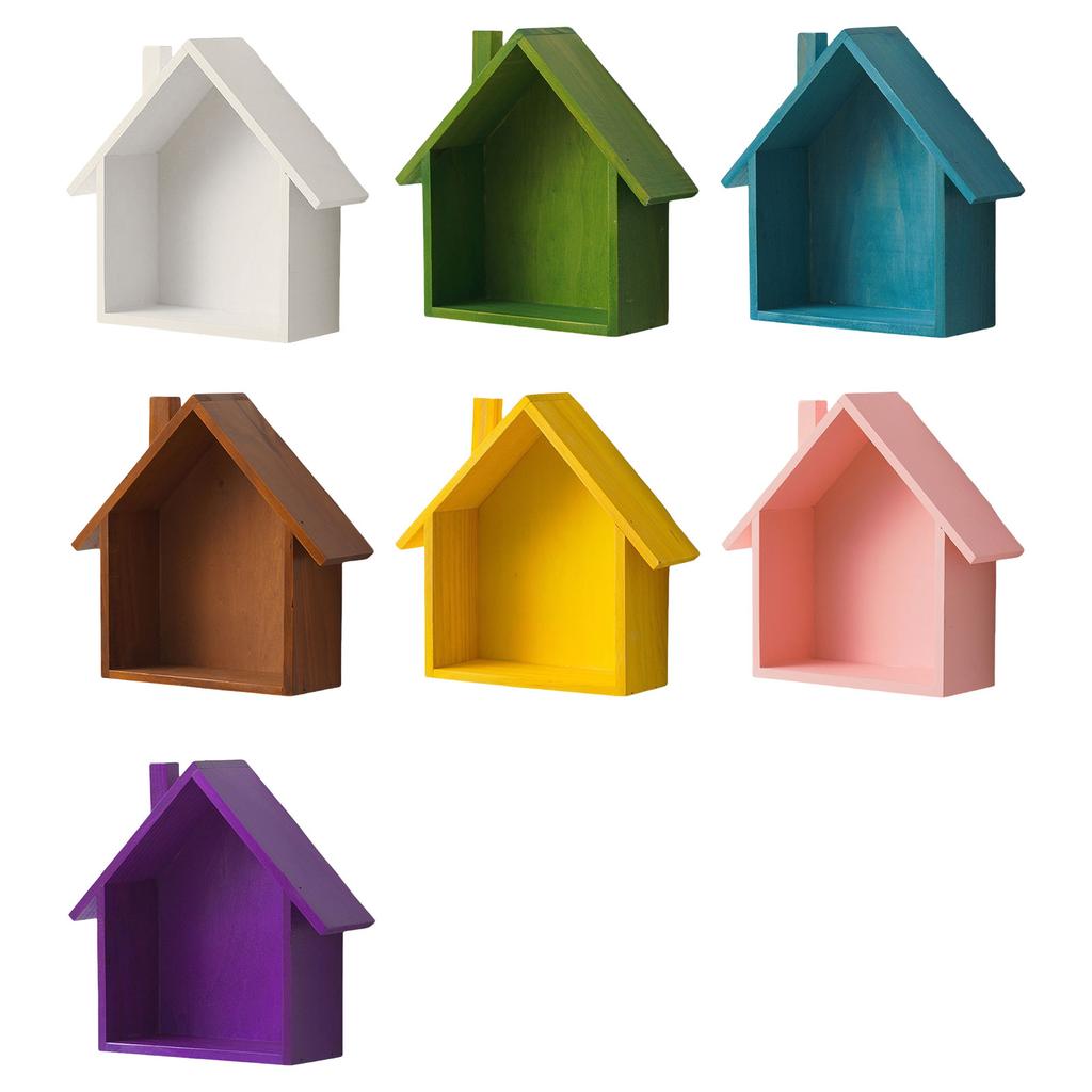 Small Houses Shelf Wood Materials Organizers Wall Mounted Designs for Home Decorative and Functional Storage Solution