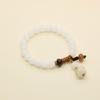 Natural White & Creamy Yellow Jade Bodhi Root Double-Strand Bracelet - New Chinese Design for Women