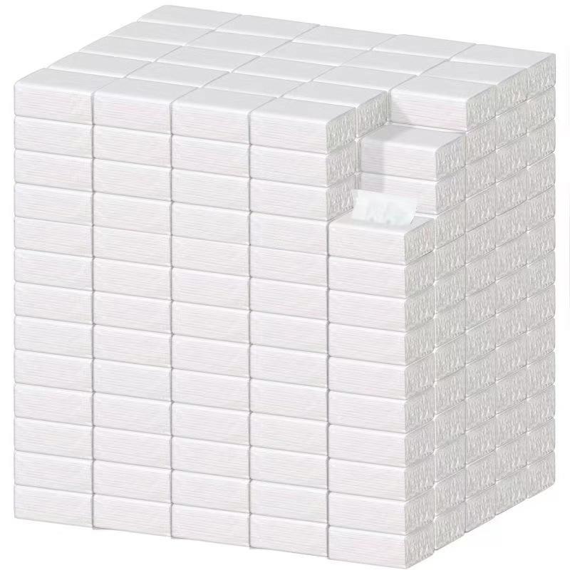 Small Square Pull-Out White Napkin Pack for Breakfast Stalls, Snack Bars, and Barbecue Use