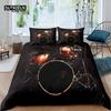 Home Living Luxury 3D Drum Kit Bedding Set Musical Duvet Cover Pillowcase Queen and King EUUSAUUK Size Comforter Bedding