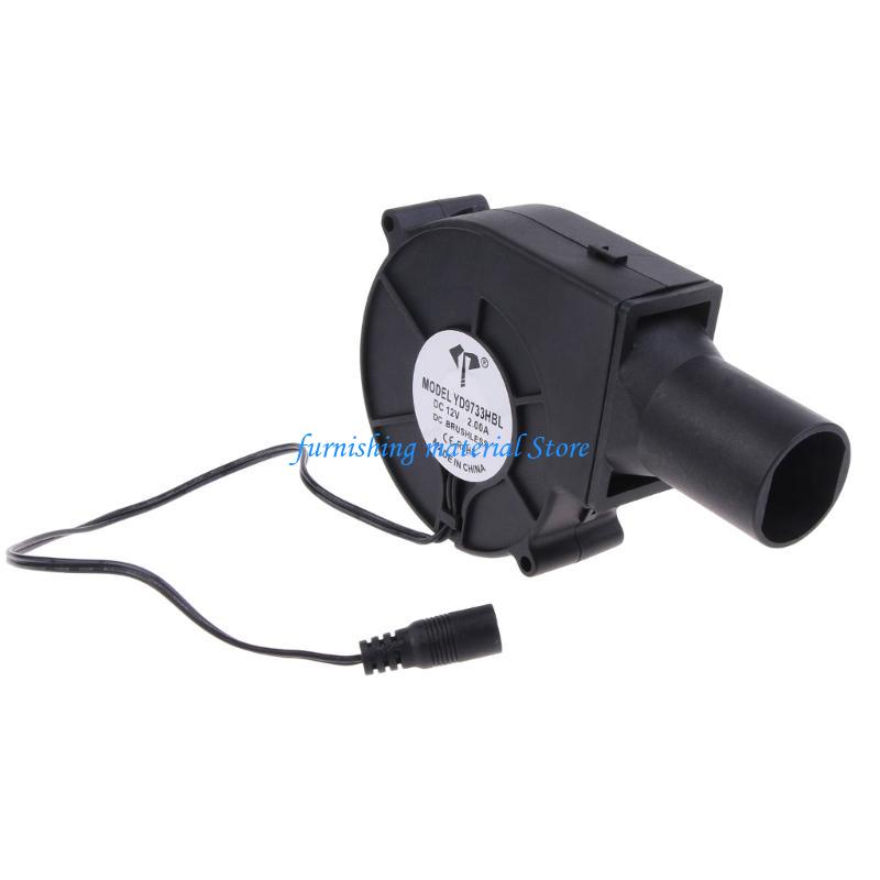 Y5GD Electric Blower BBQ Fan 9733 97x97x33mm 12V 2A 5100RPM Large Air for Camping Cooking Grill Stove with Air Duct Tube