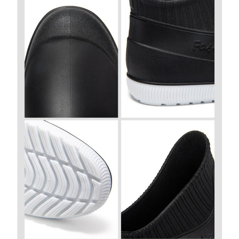 Herren Kurzer Schaft Regenstiefel, Wasserdichte Regenstiefel, Gummischuhe, Küchenwasserschuhe, Überschuhe
