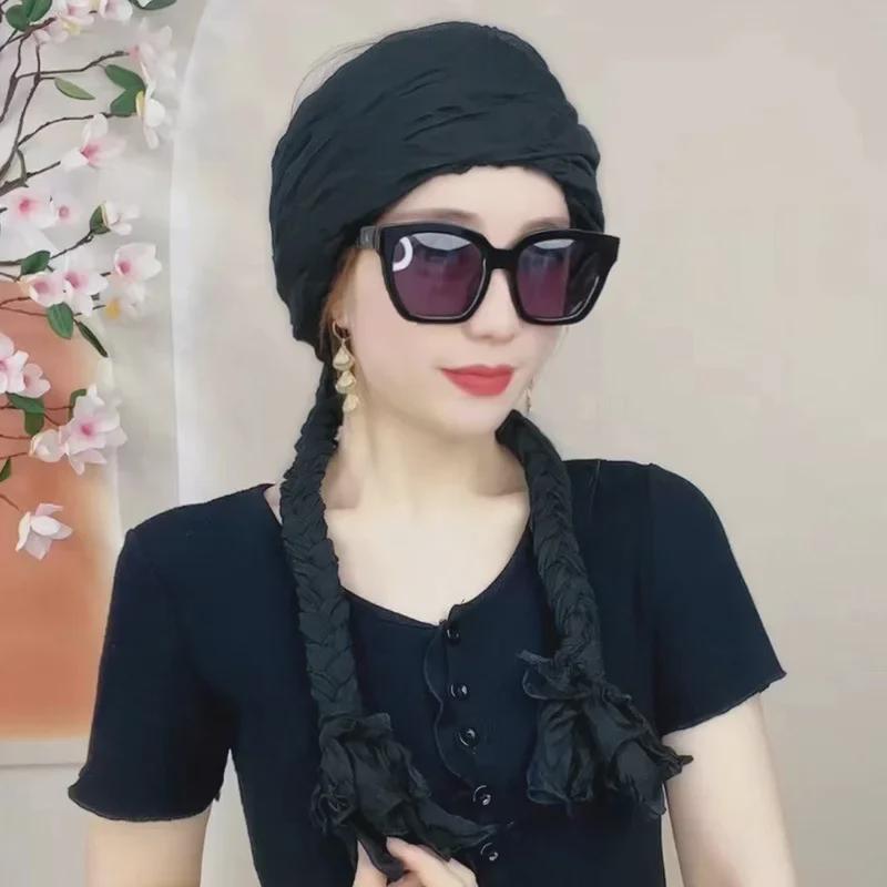 Batic Împletit țesut manual pentru fete - Guler de gât și bandă de cap la modă pentru toamnă/iarnă