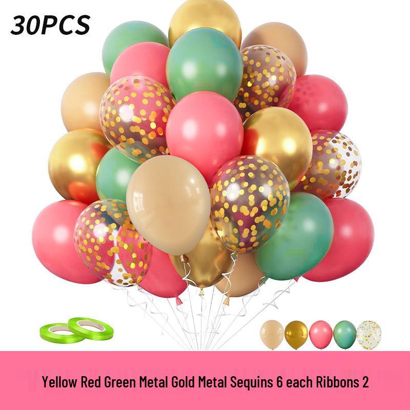 12" Sequin Confetti Balloons - Set of 30 for Christmas, Halloween, and Birthdays