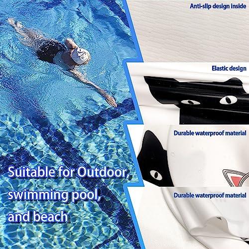 Durable Silicone Swim Cap for Women Waterproof Bathing Hat with Long & Short Hair Compatibility for Diving