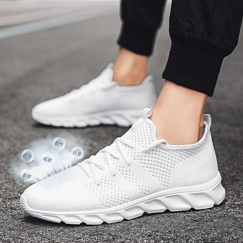 Men's Casual Sports Shoes Breathable Summer Light Soft Sole Comfort Outdoor Running Shoes Fashion Student Mesh Plus Size Sneaker