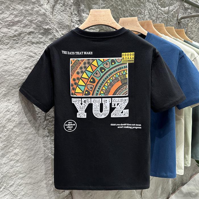 Men's T-shirt Summer Thin American Short-sleeved T-shirt Casual Round-neck Top