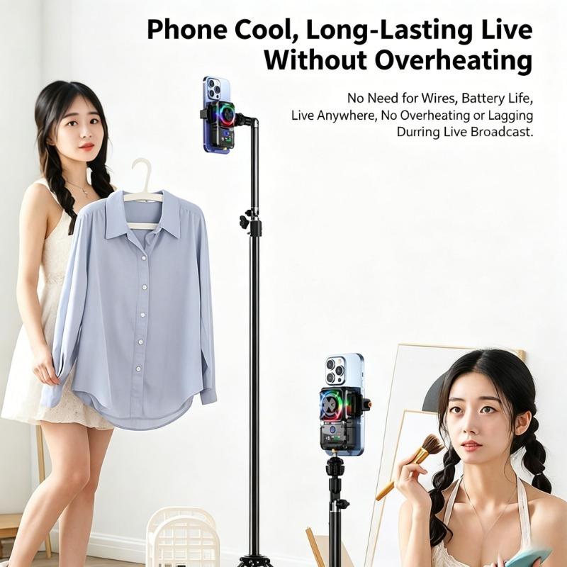 DL23 Phone Cooler Semiconductor Cooling Fan Back Clip Digital Display Temp Adjustable Game Live Radiator for IPhone Android