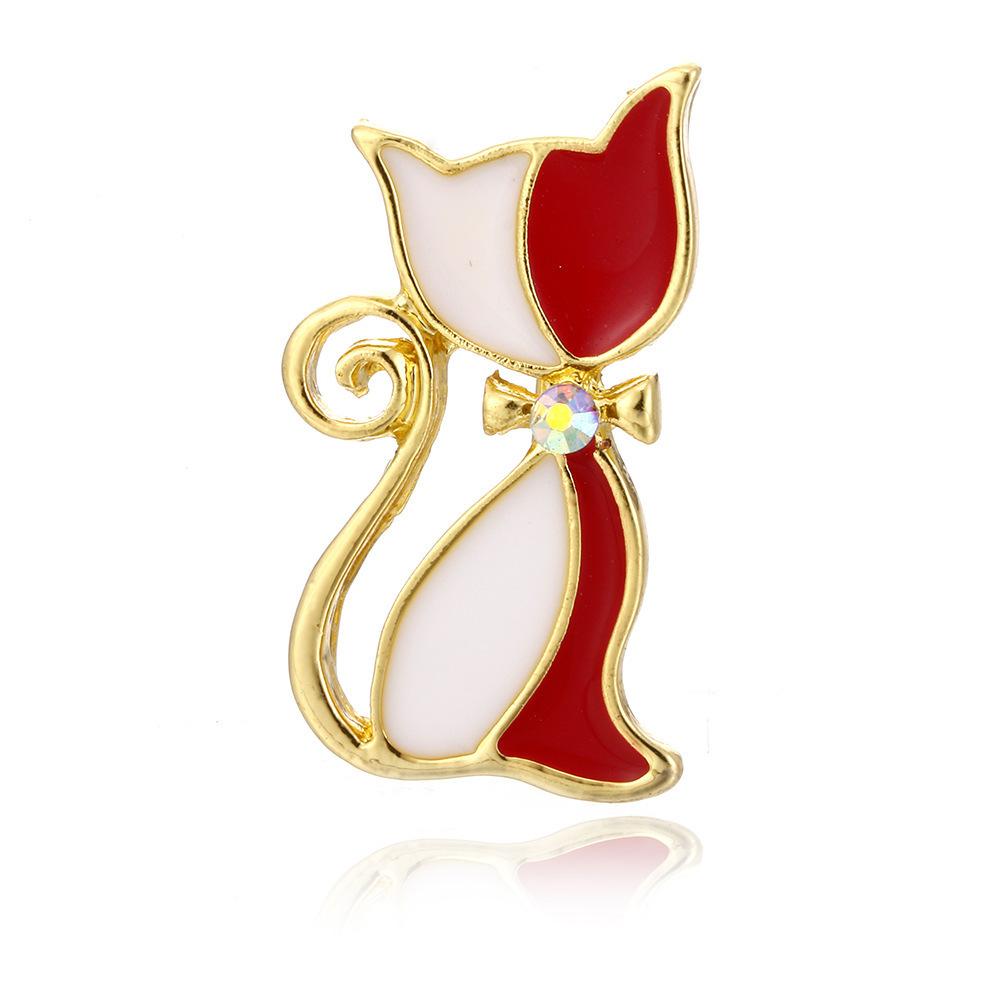 SKEDS Luxury Crystal Animal Rabbit Dog Brooches For Women Men Enamel Fashion Accessories Women's Men's Buckle Badges Brooch Pin
