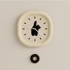 Cute Style Cat Living Room Clock Wall Clock Nordic Style Home Decor Digital Figurines Bedroom Pendulum Living Room Silent Wall Clock Ornaments