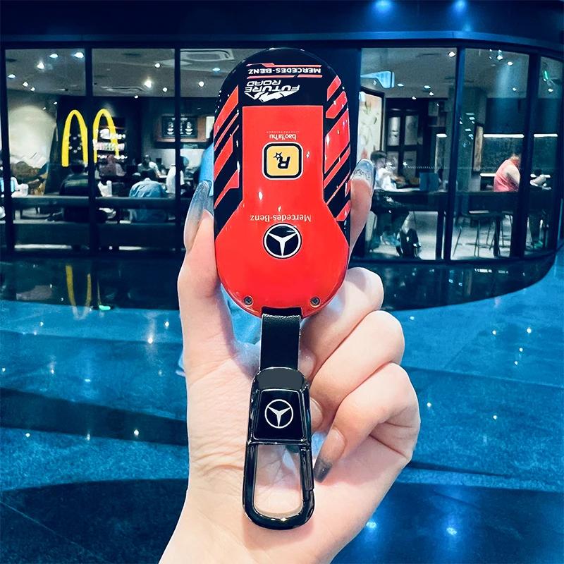 SFX1  Car Key Case Cover for Mercedes Benz 2022 C S Class W206 W223 S350 C260 C300 S400 S450 S500 TPU Shell Fob Holder Protector