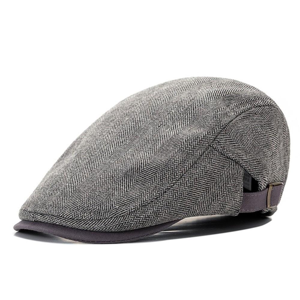 Plaid British Style Woolen Beret Cotton Painter Cap Fashion Newsboy Hat Outdoor