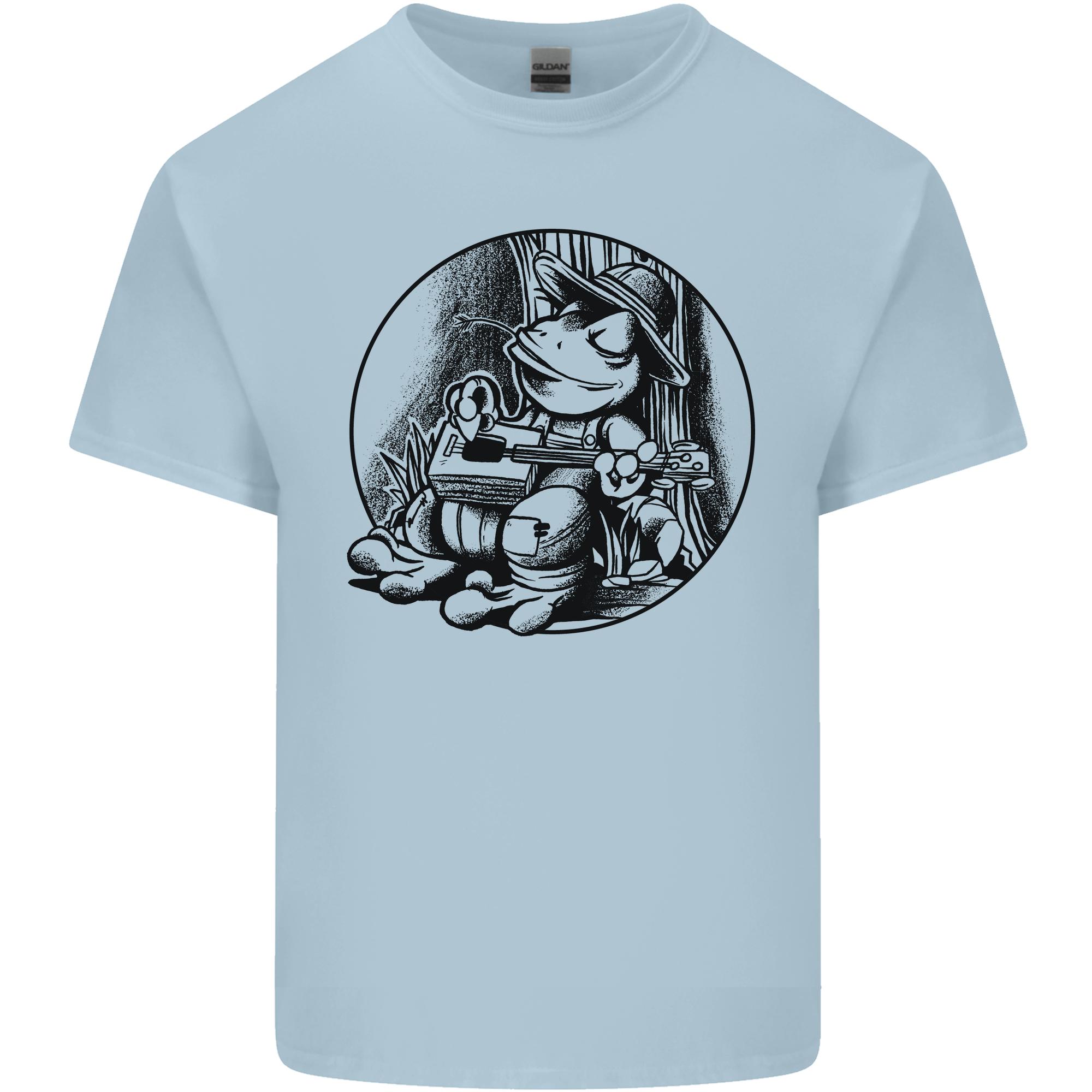 A Chilled Frog Playing the Guitar Guitarist Unisexs Light Cotton TShirt S