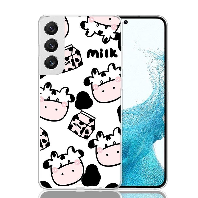 Dairy Cattle Cow Speckle Cute Phone Case For Samsung Galaxy S25 S24 S23 S22 S21 FE S20 Ultra S10 Plus Art Customized Coque Capa