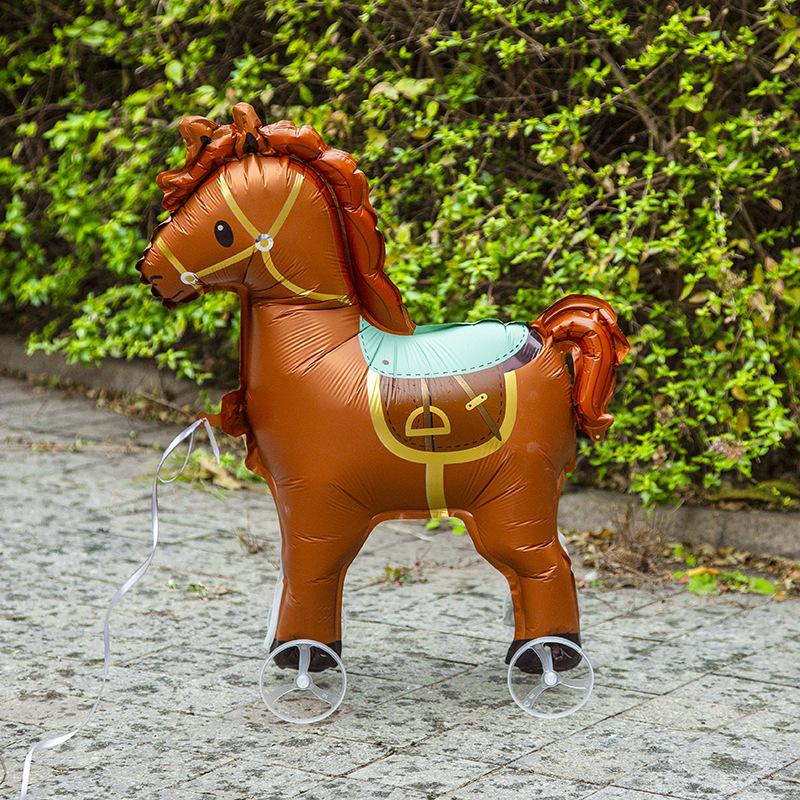 4D Cartoon Foil Elephant Balloons Standing Walking Type with Wheel Attachment Great for Kids Birthday Party Decorations Holiday