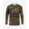 Bear Pig Hunting Animal 3d Print Long Sleeve T-shirt Men Women Fashion Tshirt Camo Camouflage Tops Tees Outdoor Sportwear Tshirt