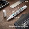 Yamak Waterproof Long-Tip White Marker Pen with Fine Tip for Deep Hole Marking