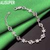 925 Sterling Silver AAA Zircon Heart Daisy Bracelet - Exquisite Gift Jewelry