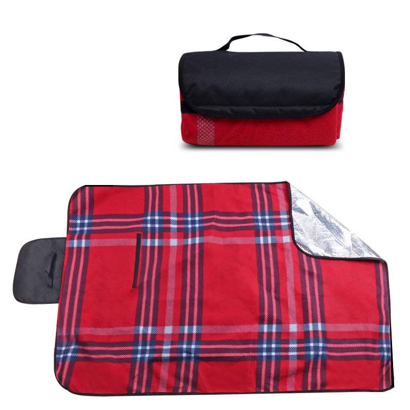 Waterproof Outdoor Camping Picnic Mat with Double-Sided Velvet and Aluminum Film
