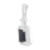 Pendentif en argent avec saphir 5.58ct, zircons cubiques (2202646)