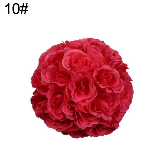 7inch Artificial Rose Silk Flower Kissing Ball Wedding Party Mall DIY Decoration