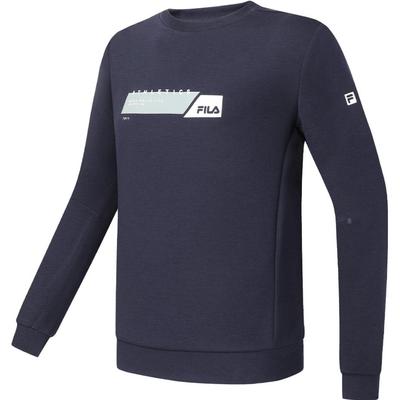 2023 Winter New Knit Long Sleeve Top Basic Fitness Sports Pullover Sweatshirt Men Tops Dark-Blue A11M341203F-NV