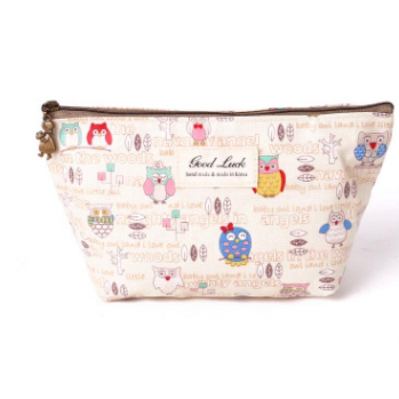 Bedruckte Reise-Kosmetiktasche, klein, koreanisch, tragbar, großes Fassungsvermögen, Kosmetiktasche, Clutch, Kosmetiktasche