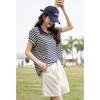 Demana Women's Striped Polo T-Shirt