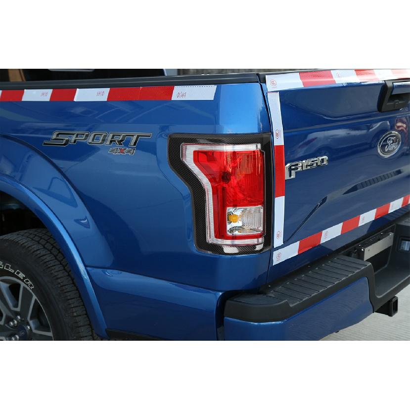 Car Tail Light Cover Trim for Ford F150 2015 2016 2017 2018   Lamp Hood Taillight Guard Decoration Exterior