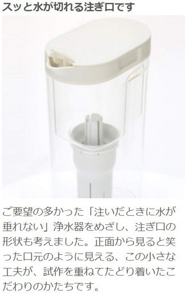 MUJI Acrylic Water Filter Pitcher, Water Filter Capacity Approx. 1.1L, 18590674, Transparent