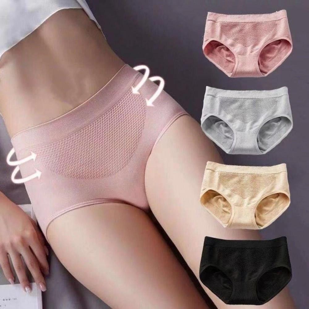 5PCS Panties Simple Underpants Cotton Crotch Women Underwear Comfortable Seamless Briefs Girls