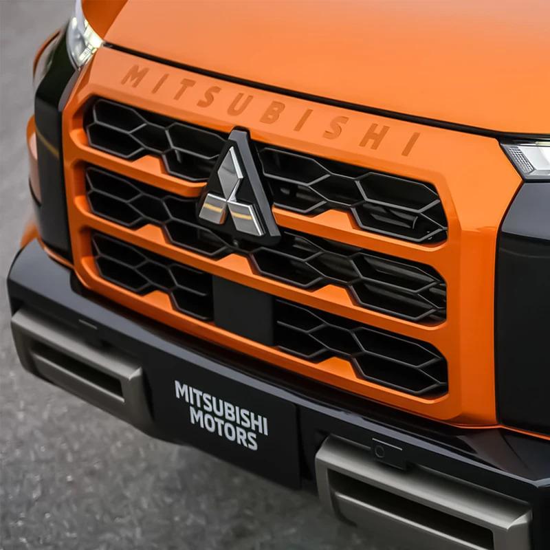 Autocollant Logo 3D ABS Calandre Avant Coffre Volant de Voiture Pour Mitsubishi Mitsubishi Ralliart XASX L200 Colt Outlander Pajero EX