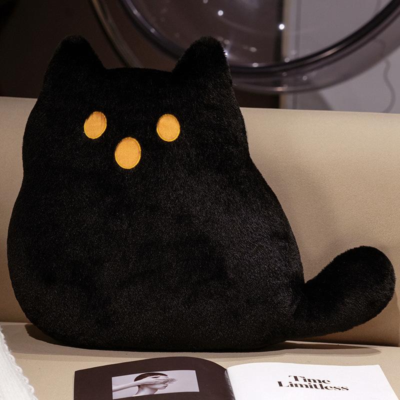 

Ghost cat throw pillow plush toy doll black cat doll children s company soothing doll 40*35cm（0.22kg）