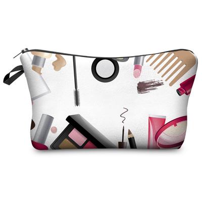 Damen Kosmetiktasche mit Blumenmuster Toilettenartikel Organizer Reiseaufbewahrungskoffer 6668
