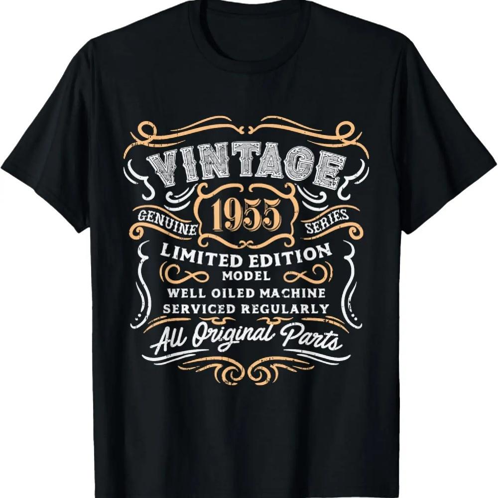 

Vintage 1955 Shirt Funny Retro 64th Birthday Gift For Dad T-Shirt S