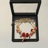 Christmas Beaded Bracelet For Women With Festive Charms Holiday Jewelry Gift