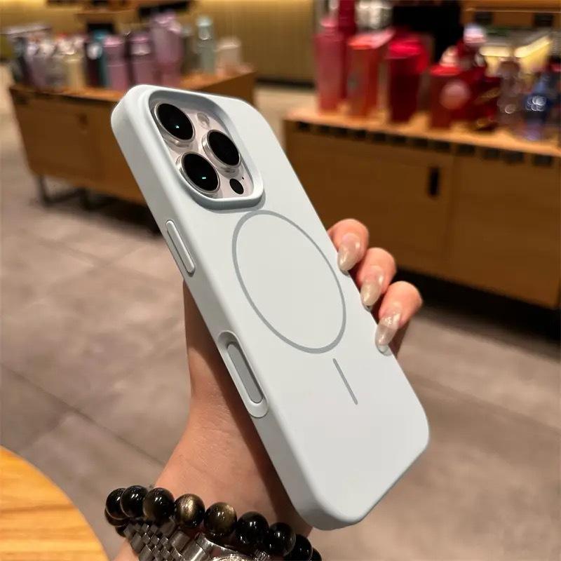

Applicable To Apple 17 Liquid Silicone AI Integrated Camera Button Phone Case IPhone 16 Thin Circle Magnetic Protection Case iPhone 12 PROMAX