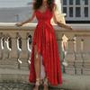Spring New Arrivals Women's Wear Elegant Graceful Slim Fit Shoulder Strap High Waist Evening Gowns Dress