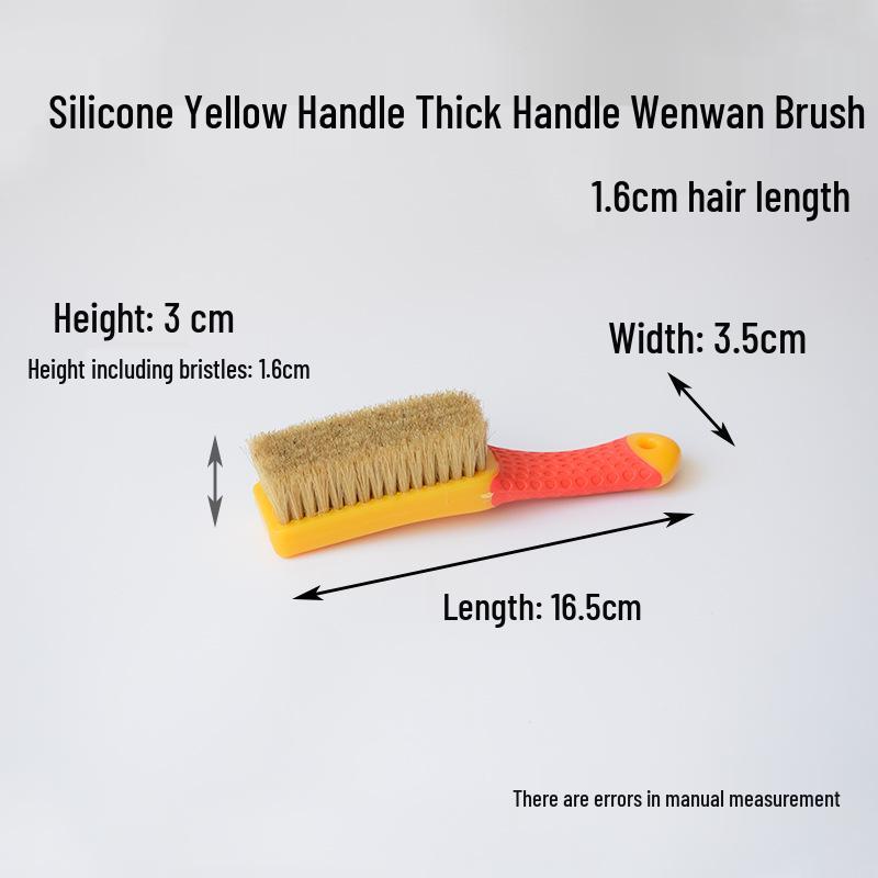 Wenwan Nano & Bristle Brush with Dual-Color Silicone Handle