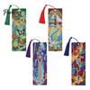 Adult Craft Projects 4PCS Christmas Theme Diamond Painting Bookmarks, Creative DIY Art Kits, Reading Accessories Stress Relief Portable Book