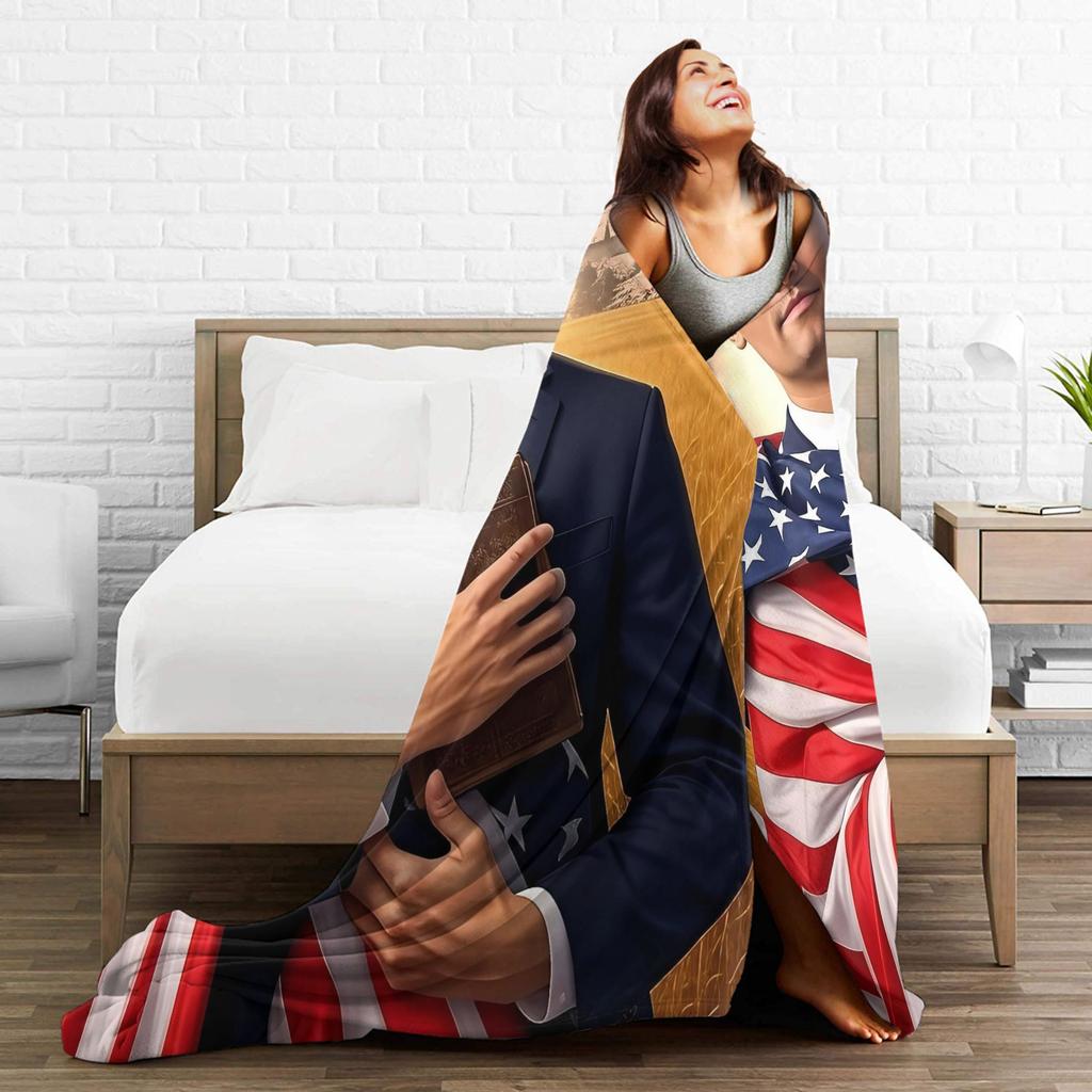 Riposa in Pace Charlie Kirk Coperta Leggende Morbida Divertente Coperta Plaid in Peluche Per Campeggio all'Aperto Coperta da Letto in Flanella Copriletto