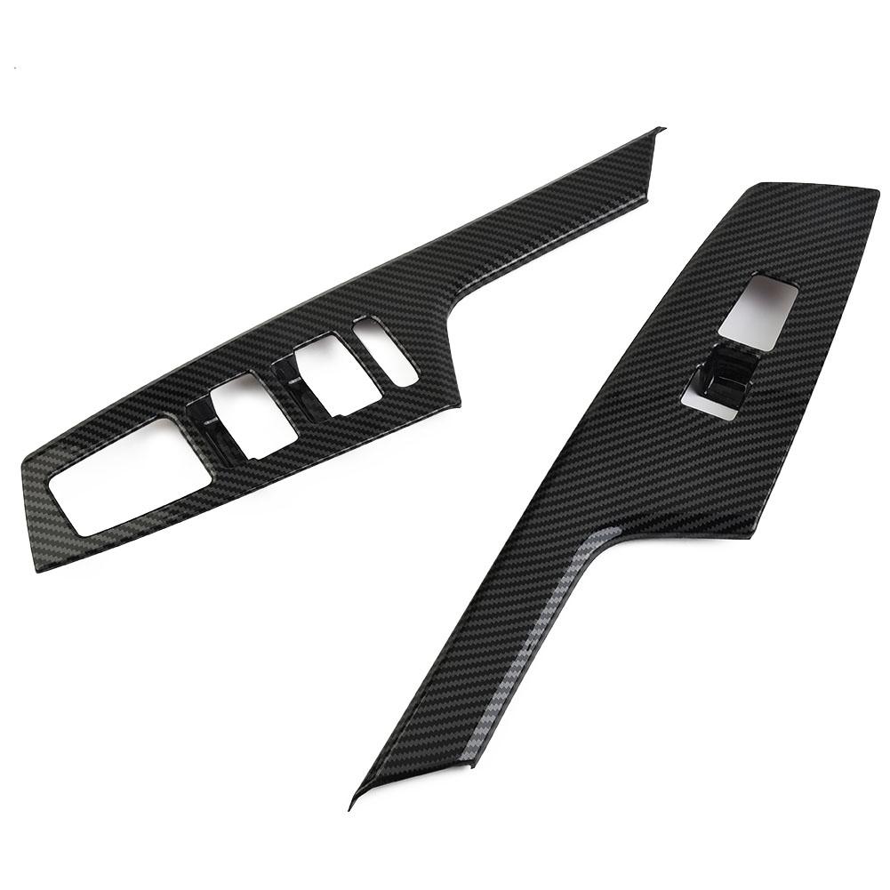 Trim Handle Bowl Cover ABS Car Accessories Carbon Fiber Style Door Parts Interior Decoration Replacement Trim Handle
